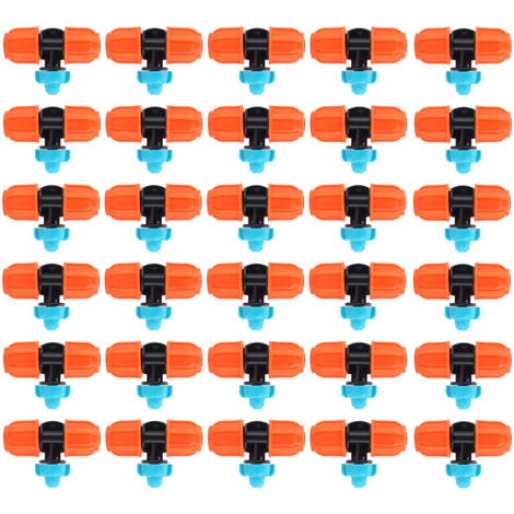 Lot de 30 buses de brumisation à 3 jets pour arrosage de jardin, compatibles avec les tuyaux de 9 et 12 pouces.-AquaForge (1/5)