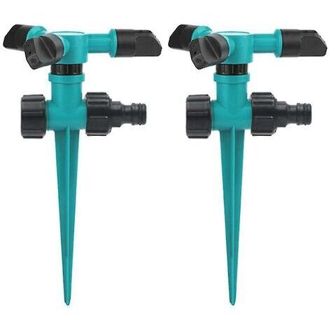 Lot de 2 arroseurs de jardin automatiques rotatifs à 360° pour pelouse (modèle A)-AquaForge (1/5)
