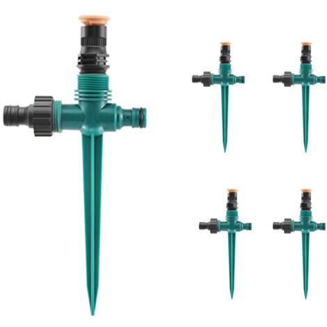Arroseur de jardin - arroseur circulaire - arroseur oscillant - lot de 4 - irrigation automatique à 360° - arroseur escamotable - système d'irrigation réglable-AquaForge (1/5)