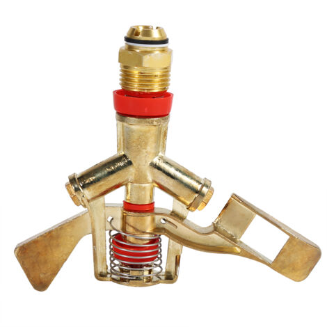 Buse d'arrosage à bras oscillant rotatif en laiton avec raccord de 1/2 pouce pour l'irrigation de jardin-AquaForge (1/5)