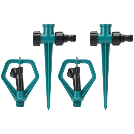 2 ensembles d'arroseurs de pelouse rotatifs automatiques à 360 degrés, accessoires d'arrosage pour jardin-AquaForge (1/5)