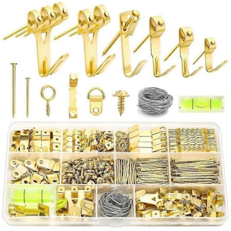 [RM]Kit de suspension de 374 pièces pour tableaux, décorations intérieures et extérieures, cadre photo robuste.-AquaForge (1/5)