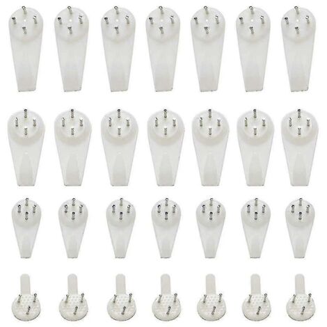 Lot de 80 crochets pour tableaux, fixation murale sans traces.-AquaForge (1/5)