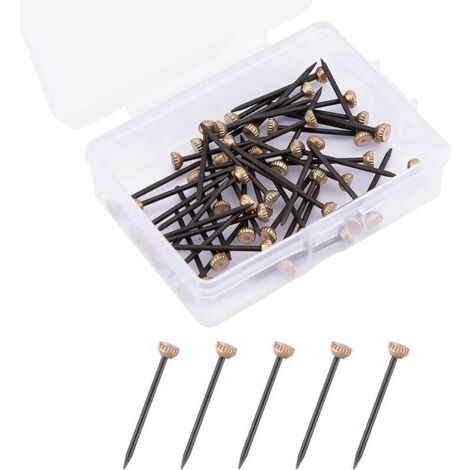 Lot de 50 clous de suspension pour cadres en plaques de plâtre, avec boîte de rangement en plastique.-AquaForge (1/5)