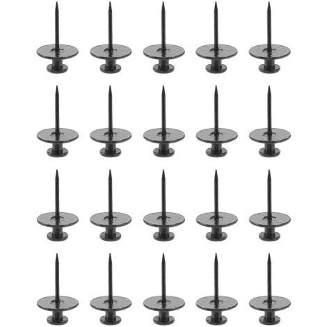 Lot de 20 petits clous à double tête pour accrocher des tableaux (noirs)-AquaForge (1/5)