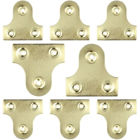 Plaques de fixation en laiton lisse de 32 mm pour cadres en verre miroir, lot de 10. Support de suspension sécurisé.-AquaForge (1/3)
