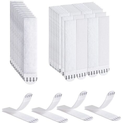 Bandes adhésives pour tableaux, 50 paires de languettes de suspension sans perçage, ZQKLA-AquaForge (1/5)