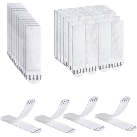 Bandes adhésives pour cadres photo, 32 paires (64 bandes), sans perçage, ultra-résistantes (petit format)-AquaForge (1/5)