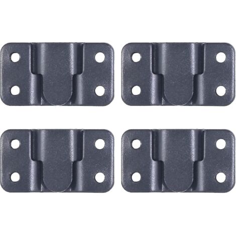 8 supports de fixation encastrés noirs, crochets pour tableaux, robustes, pour canapés d'angle - Cadeau-AquaForge (1/4)