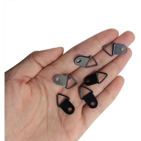 Kit de 100 supports de cadre photo noirs en acier inoxydable, crochets de suspension pour cadres et miroirs, assortiment de fixations murales.-AquaForge (1/5)
