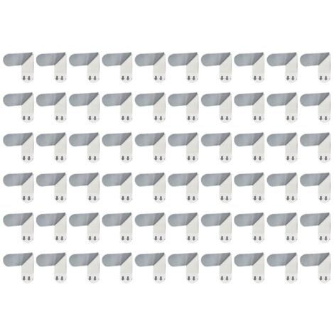 Recharges de bandes adhésives extensibles et amovibles pour accrocher affiches et tableaux au mur, sans abîmer les murs (60 pièces).-AquaForge (1/5)