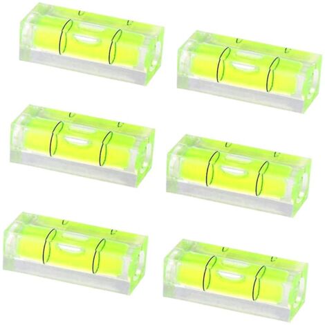 Lot de 6 mini niveaux à bulle carrés 10 x 10 x 29 mm pour cadres muraux, expositions d'art et accrochage de tableaux-AquaForge (1/5)