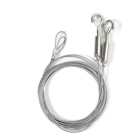 Câble en acier avec crochet de verrouillage pour suspendre les accessoires de machine à laver pour panneaux lumineux-AquaForge (1/5)
