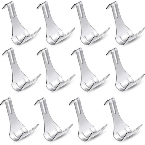 Crochets de suspension robustes en métal pour tableaux - Lot de 20 - Crochets de suspension sans perçage pour salles de bain-AquaForge (1/5)