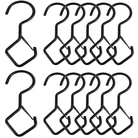 Kit de 12 fixations murales en forme de S en acier inoxydable, supports pour cadres photo, crochets pour miroirs, divers crochets muraux pour tableaux-AquaForge (1/5)