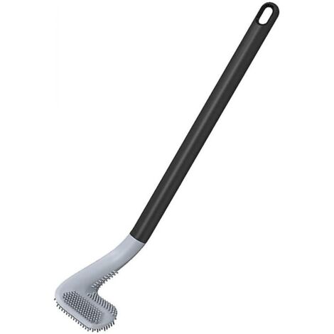 Brosse WC murale à long manche en silicone, design golf, avec support-AquaForge (1/5)