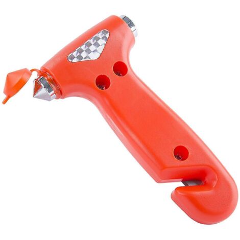 Marteau de secours 2 en 1 avec coupe-ceinture de sécurité et marteau d'urgence pour vitres de voiture-AquaForge (1/5)