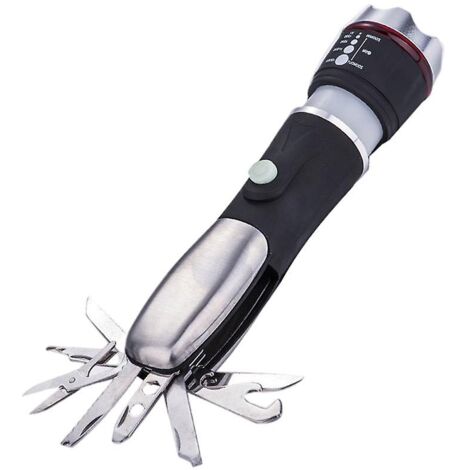 Lampe torche LED avec marteau multifonction pour le camping d'urgence - WELLNGS-AquaForge (1/5)