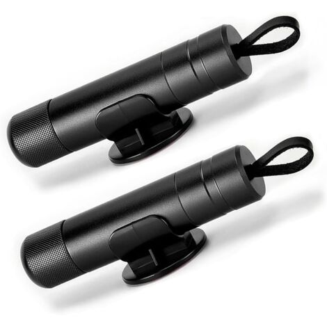 Marteau de sécurité automobile, brise-vitre et coupe-ceinture de sécurité, outil de sortie d'urgence 2023 (2 Noir)-AquaForge (1/5)
