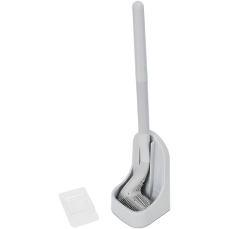 Brosse WC Golf avec manche long détachable, nettoyage facile des recoins, gris hôtel.-AquaForge (1/5)