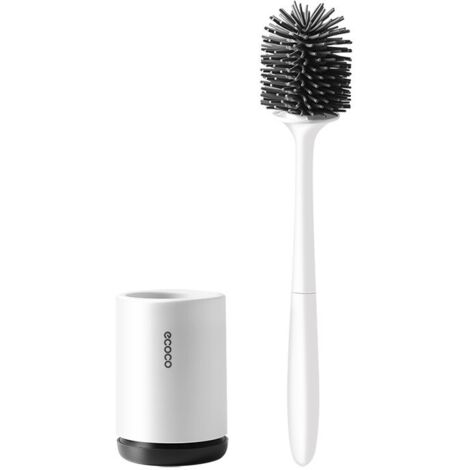 Brosse de toilette en silicone, poils souples, fixation murale pour salle de bain-AquaForge (1/5)