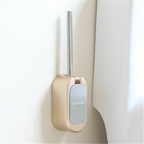 Brosse de toilette murale et support assortis, en acier inoxydable doré.-AquaForge (1/2)