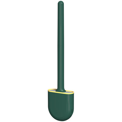 Brosse de toilette verte, (2 pièces) Brosse de toilette en silicone, Brosse de toilette-AquaForge (1/4)