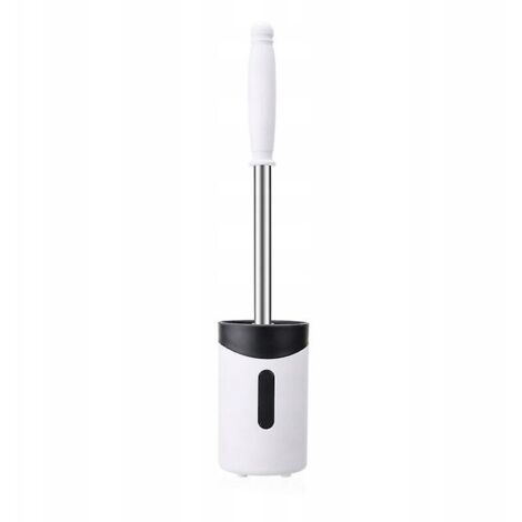 Brosse WC Accessoires de salle de bain Brosse WC suspendue Nettoyage sans zones mortes Brosse WC murale blanche-AquaForge