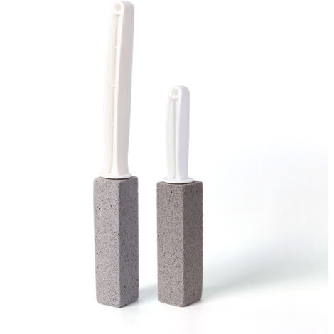 Lot de 2 brosses de toilette en pierre ponce, brosse de nettoyage pratique pour les angles morts-AquaForge (1/2)