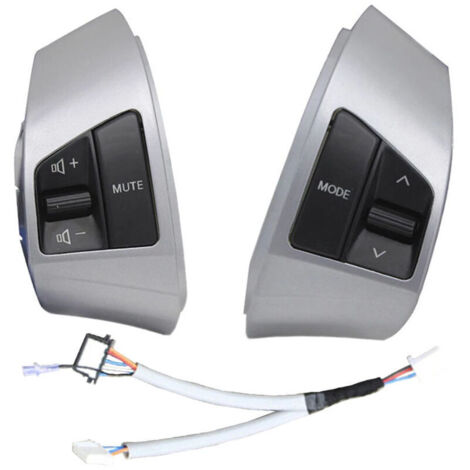 Commandes au volant multifonctions pour HD 2008-2016, bouton audio, argent, 6 touches-AquaForge (1/5)
