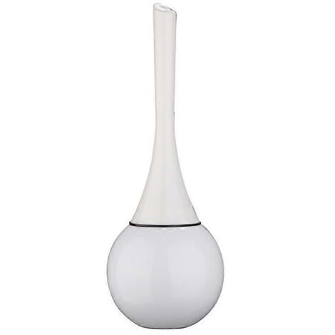Brosse de toilette blanche, porte-brosse de toilette en acier inoxydable et brosse de toilette-AquaForge (1/3)