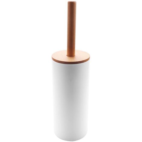 Brosse de toilette en bambou avec base, porte-brosse de salle de bain, accessoires de toilette-AquaForge (1/5)