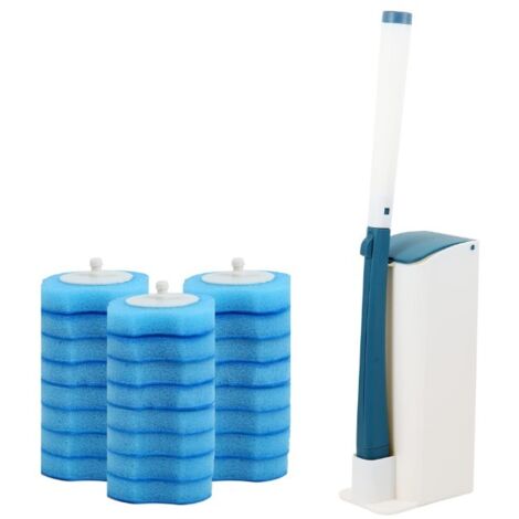 Kit de brosse de toilette Mu Mianhua avec support, nettoyage des toilettes-AquaForge (1/5)