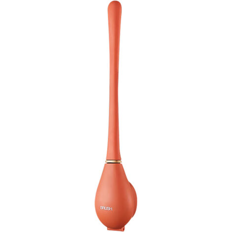 Brosse de toilette longue en silicone à nettoyage à 360° avec support de rangement et égouttage rapide pour le nettoyage de la maison-AquaForge (1/5)