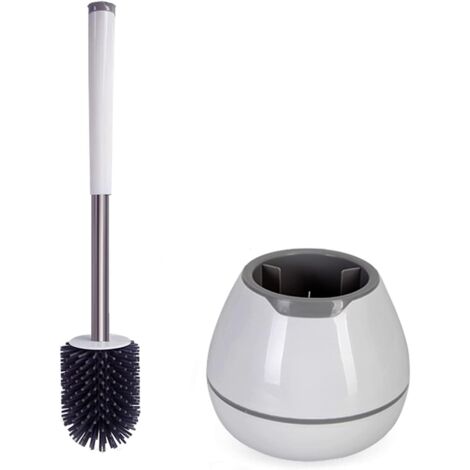 La brosse de toilette en silicone souple élimine facilement les taches et la saleté.-AquaForge (1/3)