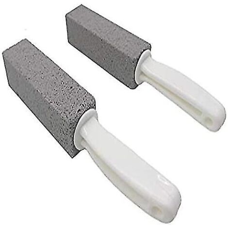 Lot de 4 brosses de nettoyage en pierre ponce pour cuvette de toilettes, avec manche, pour éliminer les traces de calcaire.-AquaForge (1/3)