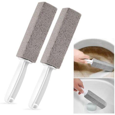 Lot de 2 brosses de toilette en pierre ponce - Nettoyage des toilettes-AquaForge (1/5)