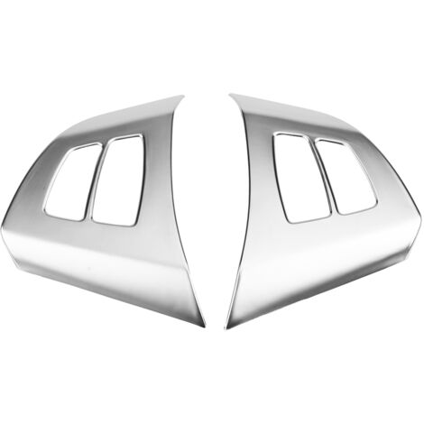 2 baguettes décoratives chromées pour boutons de volant pour X5 E70 2008‑2013-AquaForge (1/5)