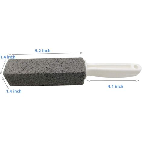 Pierre ponce pour le nettoyage de la cuvette des toilettes avec manche, brosse de toilette en pierre ponce (lot de 4).-AquaForge (1/4)