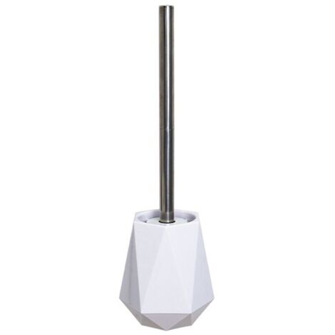 Brosse de toilette en silicone blanche, support mural ou vertical Nordic Brush, accessoires de salle de bain-AquaForge (1/5)