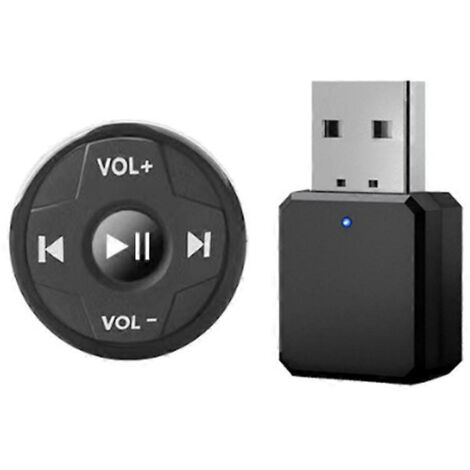 Récepteur USB AUX pour voiture, bouton multimédia Bluetooth sans fil, bouton multifonction au volant, télécommande-AquaForge (1/3)