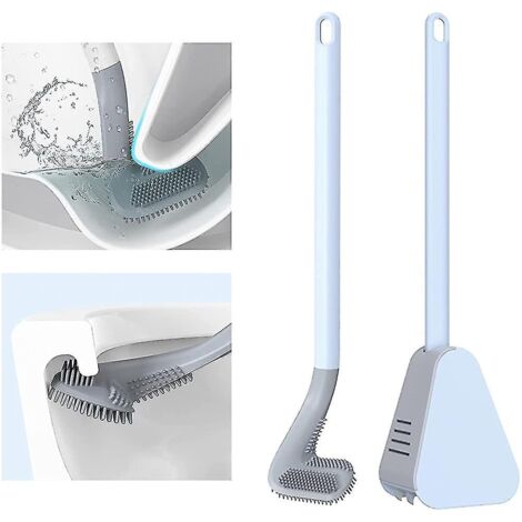 Brosse de toilette en silicone, manche long, style golf, pour salle de bain-AquaForge (1/3)