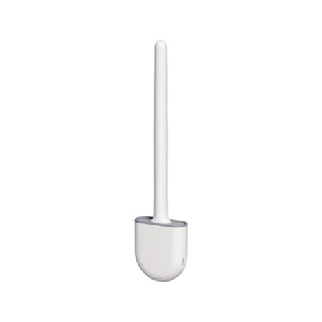 1 brosse de toilette avec support en TPU blanc-AquaForge (1/5)