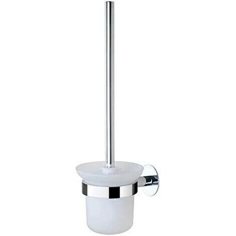 Brosse de toilette, brosse de toilette murale en acier inoxydable, support de brosse de toilette en acier inoxydable poli dépoli-AquaForge (1/5)