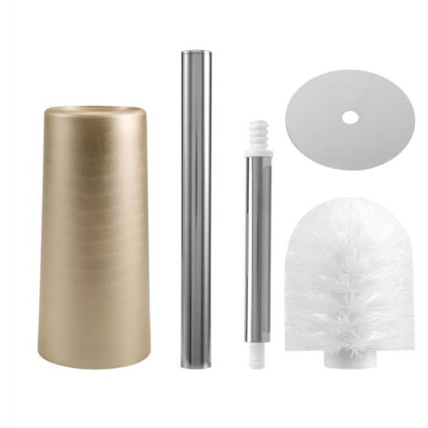 Brosse de toilette et support en acier inoxydable - Brosse de toilette pour salle de bain (dorée)-AquaForge (1/5)