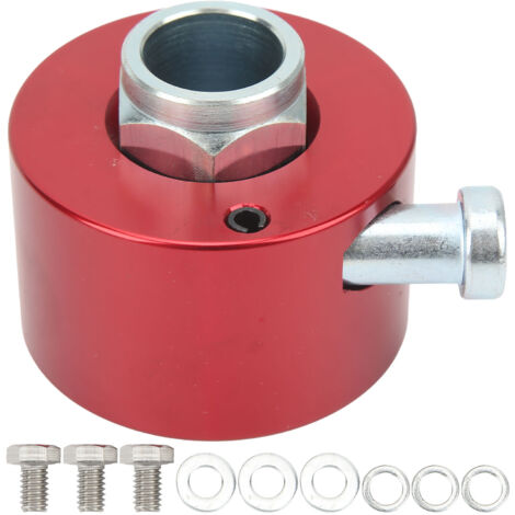 Moyeu de direction à dégagement rapide pour essieu de 3/4 po, bouton-poussoir pour 3 trous, rouge-AquaForge (1/5)