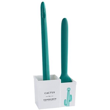 Brosse WC murale Nordic Cactus, ensemble brosse et support, manche long avec base et brosse nettoyante aromatique-AquaForge (1/5)