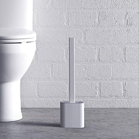 Brosse de toilette en silicone avec support et brosse de nettoyage en profondeur Total-AquaForge (1/5)