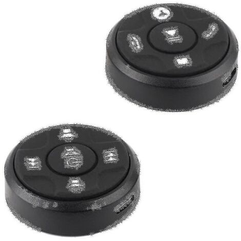 Télécommande Bluetooth sans fil universelle 12 V à 10 boutons pour volant de voiture, ronde, compatible avec autoradio et lecteur DVD.-AquaForge (1/4)