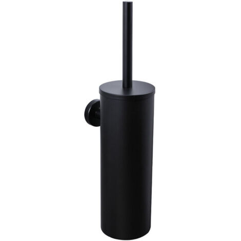 Brosse WC murale en acier inoxydable avec support de brosse antibactérien Balabed WC (noir)-AquaForge (1/5)